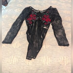 Express Lace Rose Onesie